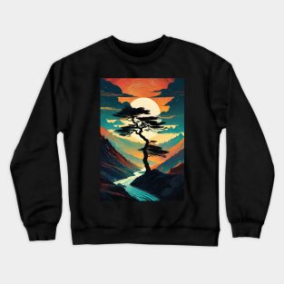 sunset tree 2 Crewneck Sweatshirt